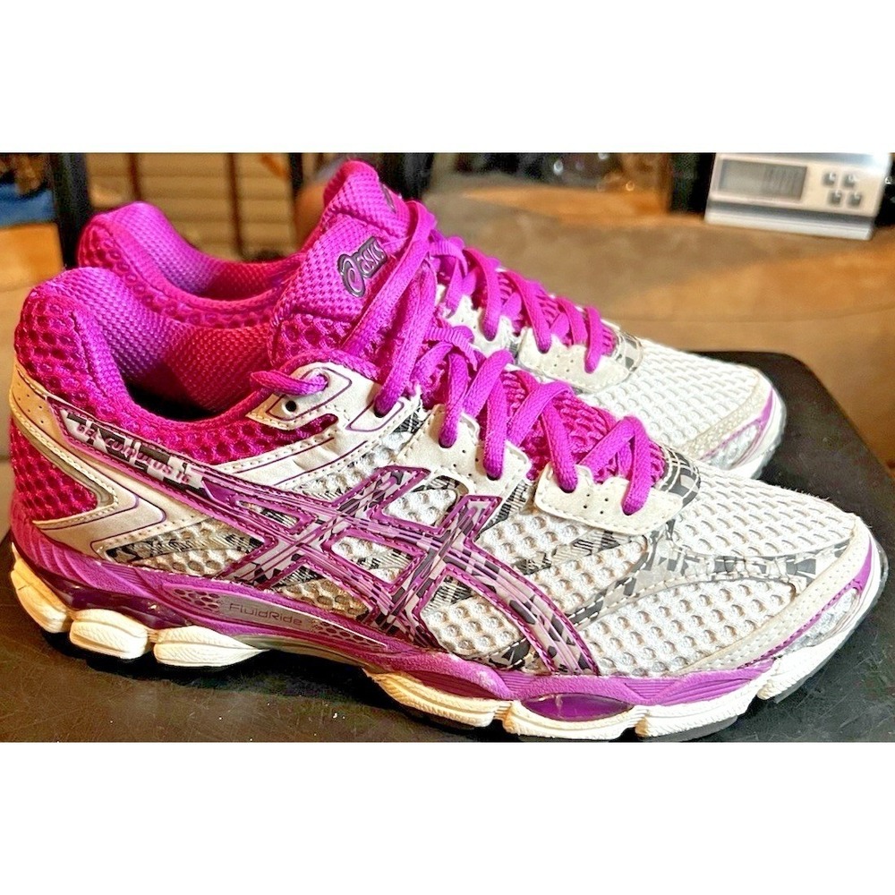 ASICS Gel Cumulus 16 Fuchsia Pink/Gray Running Sneakers Women's Size 7.5